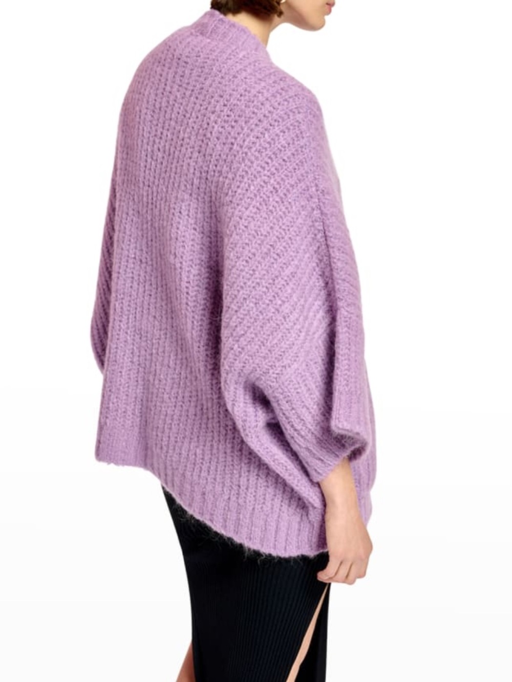 Essentiel Antwerp Castrid Mohair Cardigan Lavender Oversized Cozy - Picture 2 of 10